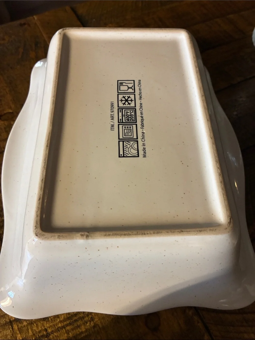 White Ceramic Scalloped Serving Dish